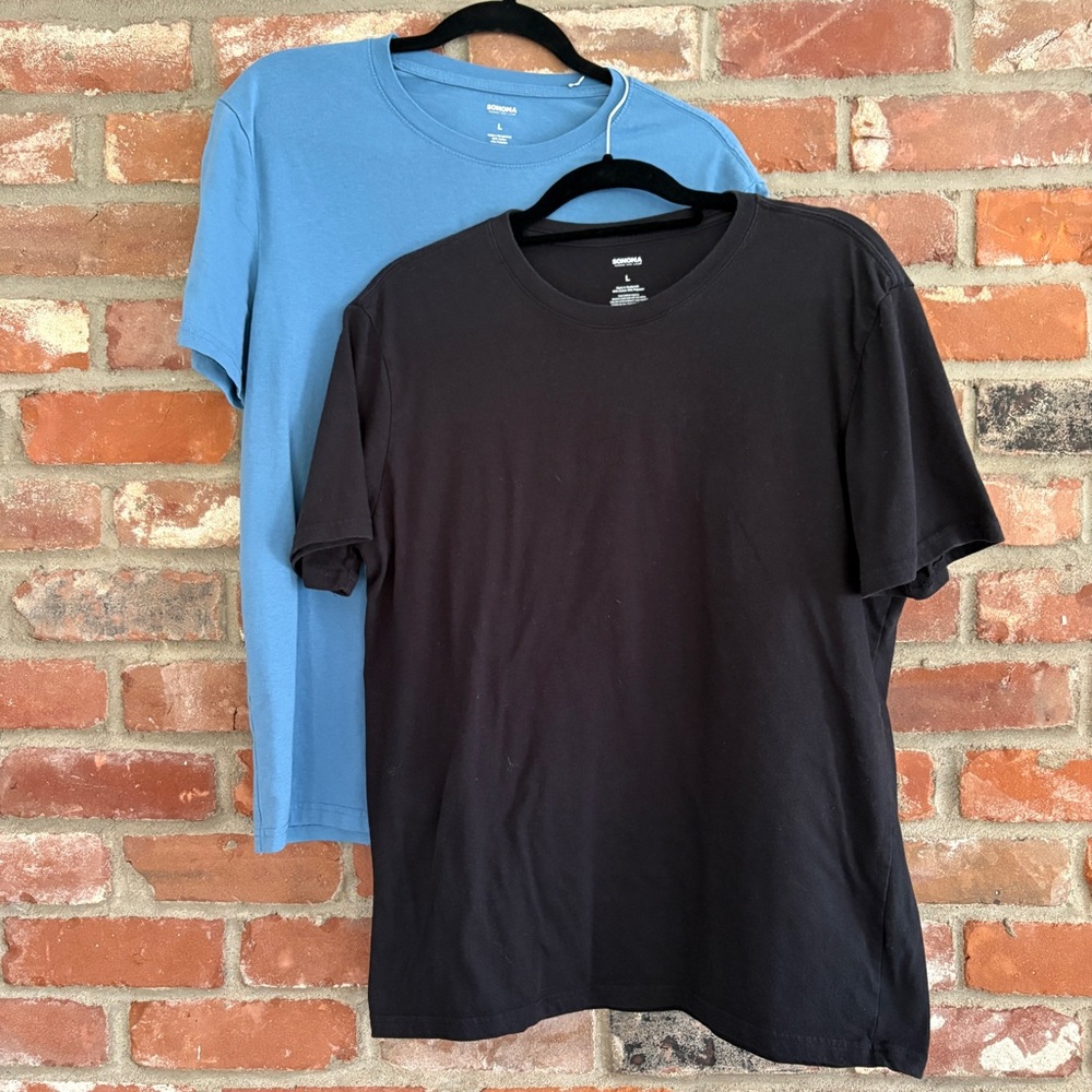 Sonoma Goods For Life Men’s Tshirt Lot of 2 Black Blue